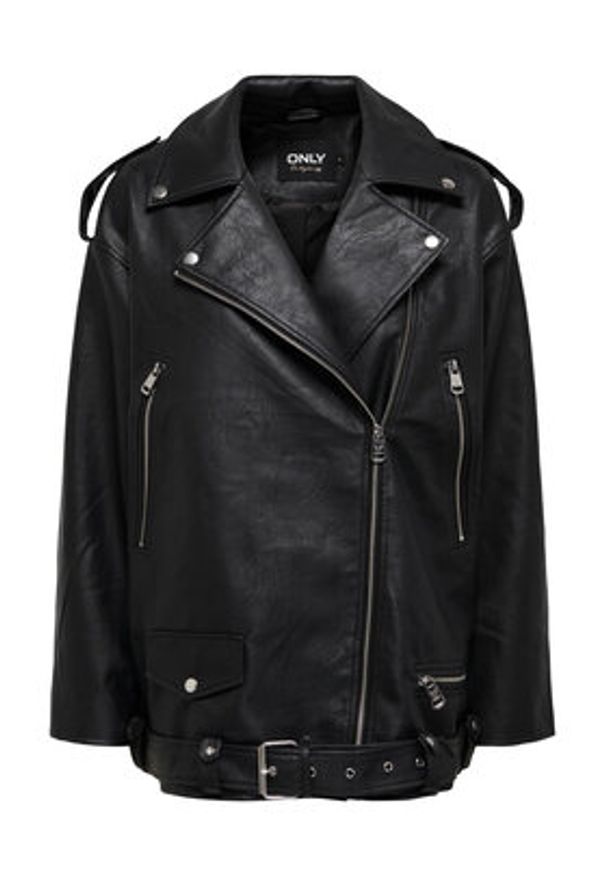 only - ONLY Kurtka z imitacji skóry Vera 15293015 Czarny Regular Fit. Kolor: czarny. Materiał: skóra