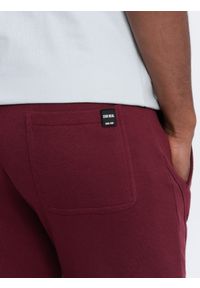 Ombre Clothing - Spodnie męskie dresowe JOGERRY - bordowe V9 OM-PABS-0134 - XXL. Kolor: czerwony. Materiał: dresówka #4