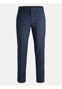 Jack & Jones - Jack&Jones Spodnie garniturowe Franco 12199893 Granatowy Super Slim Fit. Kolor: niebieski. Materiał: syntetyk #7