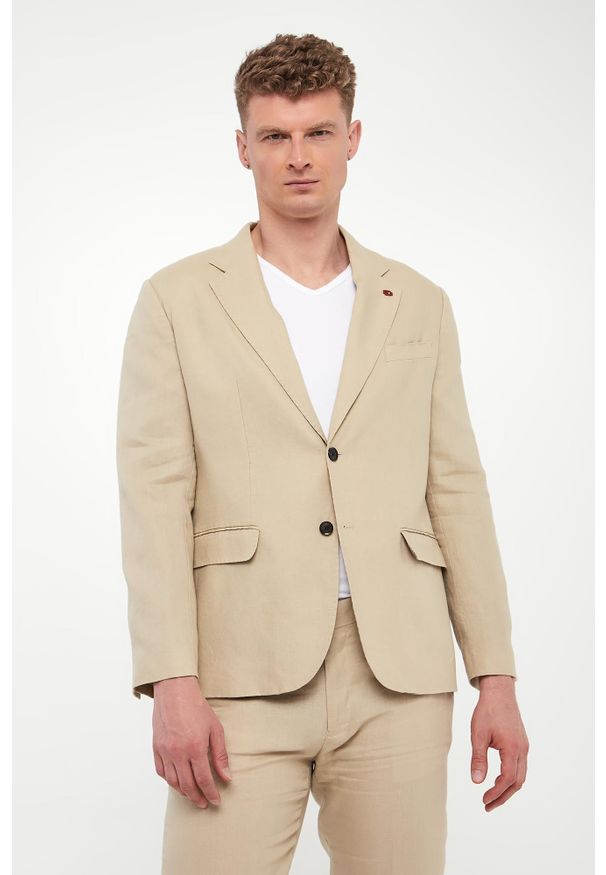 Liu Jo - Marynarka męska lniana LIU JO. Materiał: len