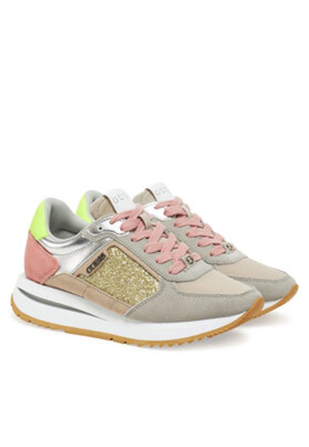 Guess Sneakersy FLPE2G LEM12 Różowy. Kolor: różowy. Materiał: skóra