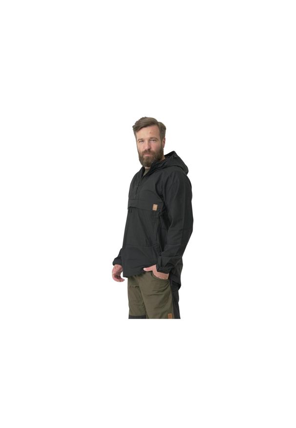 Kurtka turystyczna męska Anorak Helikon-Tex WOODSMAN® Czarna. Kolor: czarny