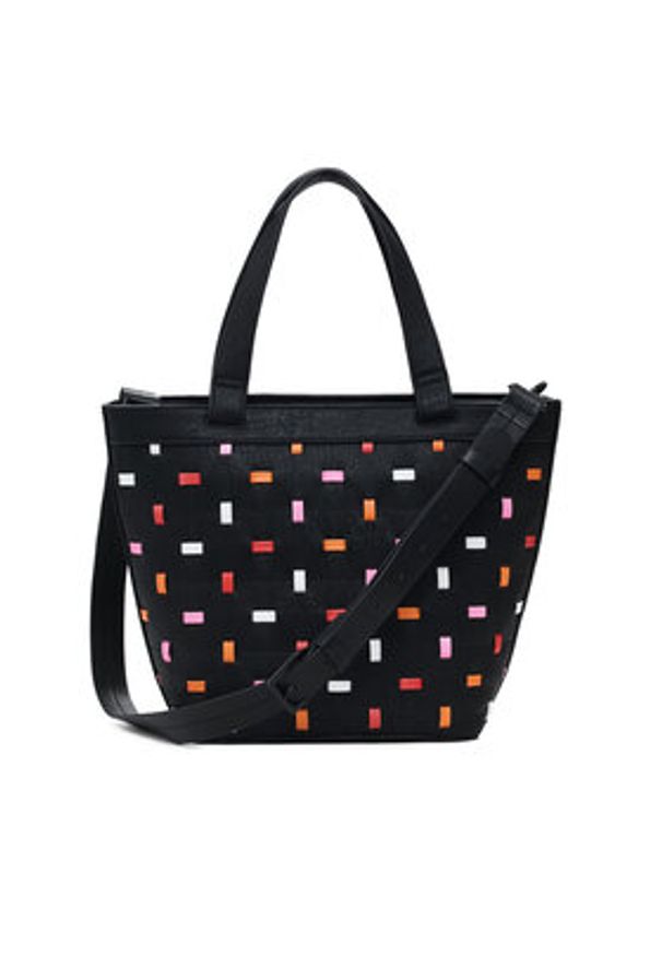 Desigual Torebka 25SAXPC2 Czarny. Kolor: czarny. Materiał: skórzane
