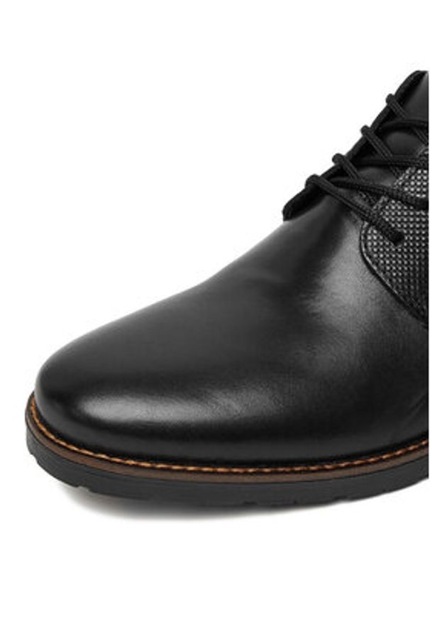 Rieker Półbuty 14603-00 Czarny. Kolor: czarny. Materiał: skóra