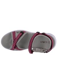 Sandały CMP Almaak Hiking Sandal 38Q9946-H916 czerwone. Okazja: na co dzień. Zapięcie: rzepy. Kolor: czerwony. Materiał: syntetyk, guma, tkanina, materiał. Wzór: paski. Styl: casual #5