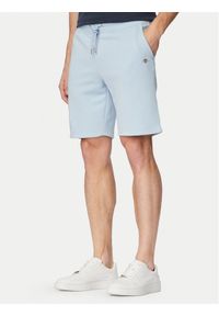 GANT - Gant Szorty sportowe 2009027 Niebieski jasny Regular Fit. Kolor: niebieski. Materiał: bawełna. Styl: sportowy #1