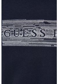 Guess bluza męska kolor granatowy z aplikacją. Kolor: niebieski. Wzór: aplikacja. Styl: klasyczny #4