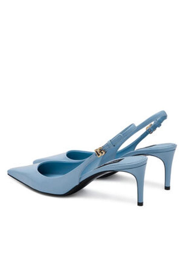 DOLCE & GABBANA - Dolce&Gabbana Czółenka CG0805 A1037 Niebieski. Kolor: niebieski. Materiał: skóra