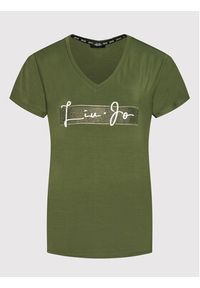 Liu Jo Sport T-Shirt TA2091 J7905 Zielony Regular Fit. Kolor: zielony. Materiał: wiskoza. Styl: sportowy