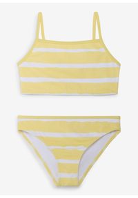 bonprix - Bikini (zestaw 2 cz.). Kolor: żółty. Wzór: paski #2