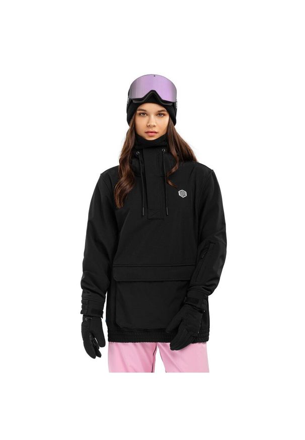 SIROKO - Kurtka narciarsko-snowboardowa damska W3-W North Ice. Kolor: czarny. Materiał: materiał, softshell. Sport: snowboard, narciarstwo