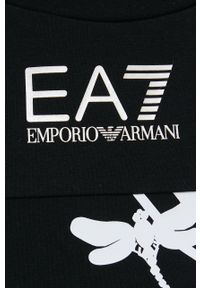 EA7 Emporio Armani sukienka 3LTA65.TJ01Z kolor czarny mini prosta. Okazja: na co dzień. Kolor: czarny. Wzór: nadruk. Typ sukienki: proste. Styl: casual. Długość: mini #4