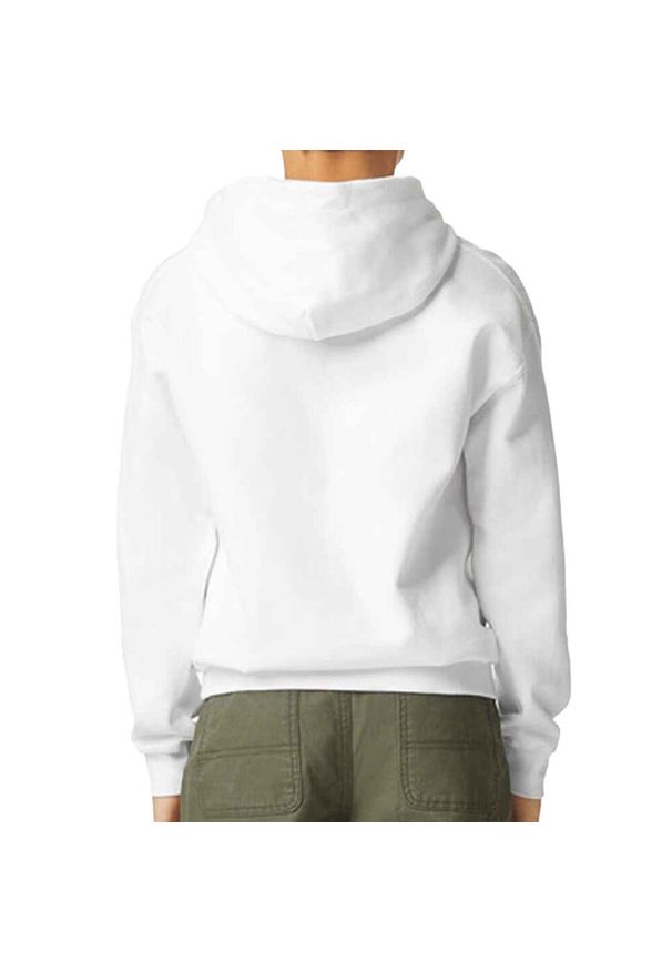 GILDAN - Bluza Dziecięca Softstyle Plain Midweight Fleece Hoodie. Kolor: biały