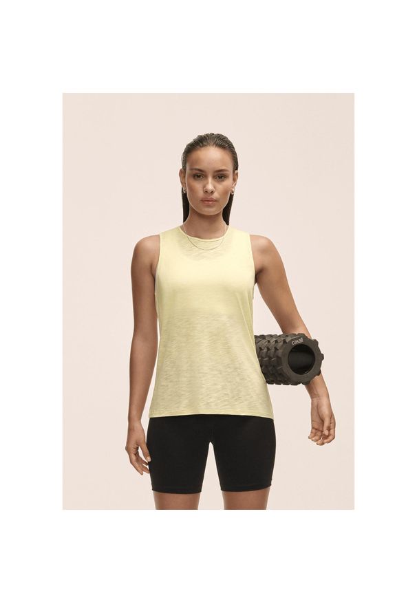 CASALL - Damska Koszulka Sportowa Casall Soft Tank Top Fitness Joga. Kolor: żółty. Materiał: tkanina. Sport: fitness, joga i pilates