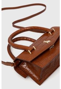 Patrizia Pepe torebka skórzana kolor brązowy. Kolor: brązowy. Materiał: skórzane #2