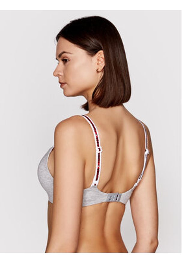 TOMMY HILFIGER - Tommy Hilfiger Biustonosz bezfiszbinowy Lighty Lined UW0UW02413 Szary. Kolor: szary. Materiał: bawełna