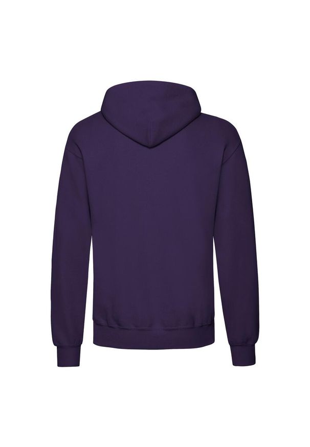 FRUIT OF THE LOOM - Męska Klasyczna Bluza Z Kapturem. Typ kołnierza: kaptur. Kolor: fioletowy
