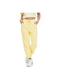 Fila - Spodnie damskie FILA Buetzow. Kolor: żółty. Materiał: dresówka