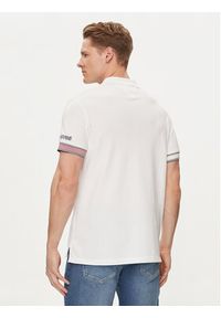 TOMMY HILFIGER - Tommy Hilfiger Polo Flag MW0MW34780 Biały Slim Fit. Typ kołnierza: polo. Kolor: biały. Materiał: wiskoza, bawełna #5