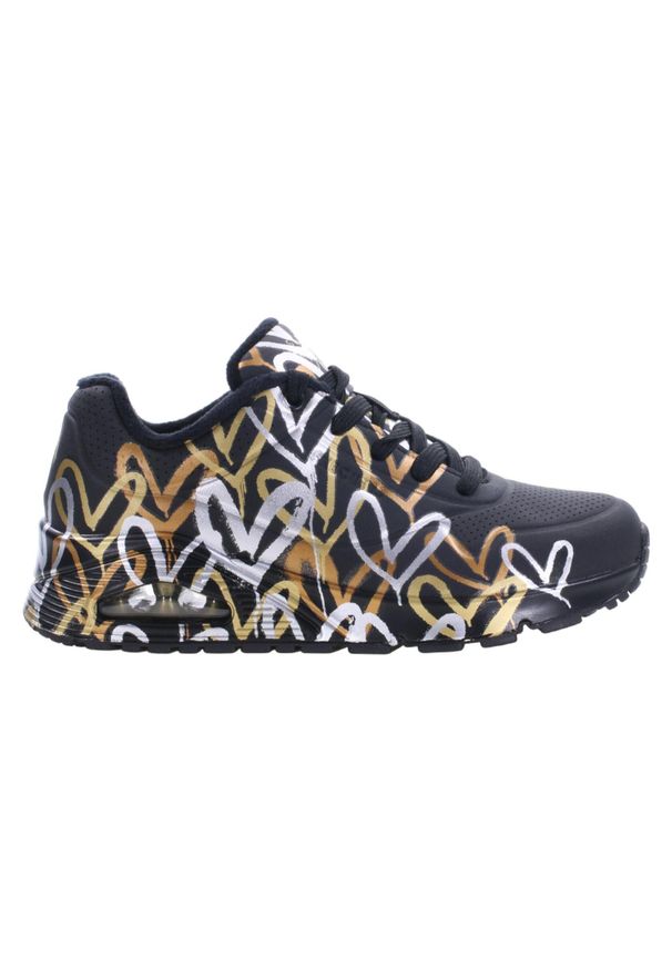 skechers - Buty na co dzień damskie SKECHERS UNO METALLIC LOVE eko skóra. Okazja: na co dzień. Kolor: wielokolorowy. Materiał: skóra