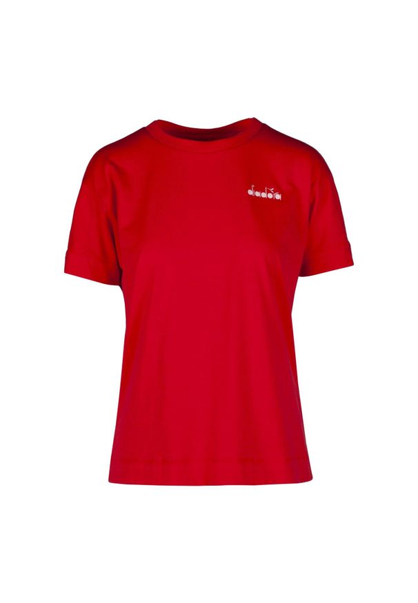 Diadora - Koszulka damska DIADORA L.SS T-SHIRT LOGO XS. Kolor: czerwony