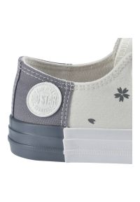 Big-Star - Białe Trampki Big Star Dziecięce Buty Na Rzep. Okazja: na spacer, na uczelnię. Zapięcie: rzepy. Kolor: szary. Materiał: guma, materiał. Szerokość cholewki: normalna. Wzór: nadruk, kwiaty, aplikacja. Styl: młodzieżowy, wizytowy #7