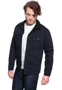 Lee - KURTKA JEANSOWA LEE SHERPA JACKET CLEAN BALLAD L87AQCKV. Materiał: jeans. Wzór: kolorowy, jednolity, nadruk. Sezon: zima. Styl: sportowy, vintage, elegancki, klasyczny #3