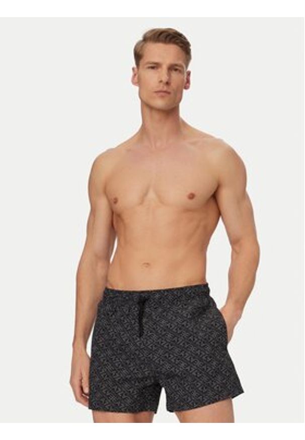 EA7 Emporio Armani Szorty kąpielowe 7M001677 AF21249 MC429 Czarny Regular Fit. Kolor: czarny. Materiał: syntetyk
