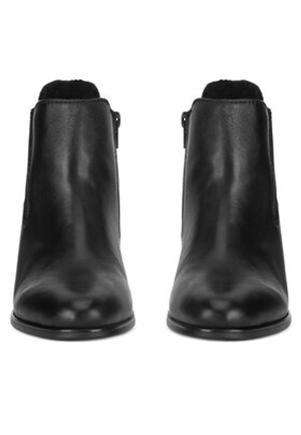 Rieker Botki 50194-00 Czarny. Kolor: czarny. Materiał: skóra