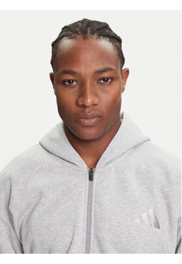 Adidas - adidas Bluza ALL SZN Fleece IY4159 Szary Loose Fit. Kolor: szary. Materiał: bawełna, syntetyk