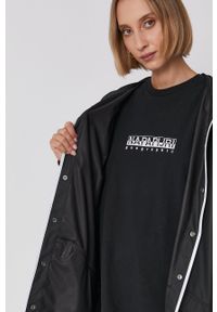 Rains Kurtka przeciwdeszczowa 1201 Jacket kolor czarny przejściowa. Typ kołnierza: kaptur. Kolor: czarny #2