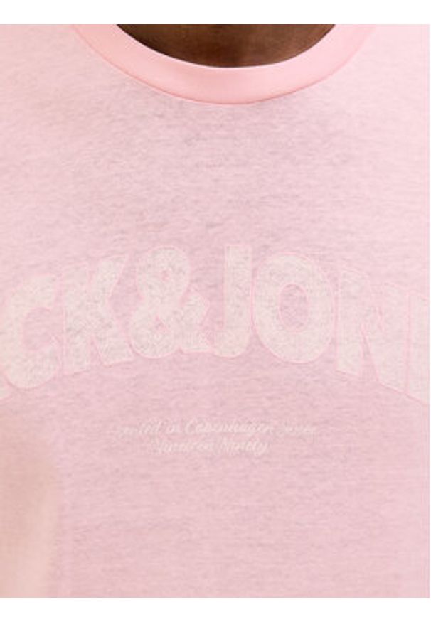 Jack & Jones - Jack&Jones T-Shirt Almeria 12276962 Różowy Regular Fit. Kolor: różowy. Materiał: bawełna