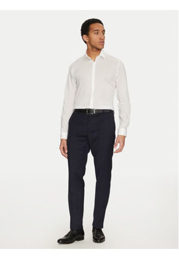 Calvin Klein Koszula K10K114356 Biały Regular Fit. Kolor: biały. Materiał: lyocell