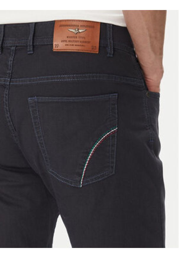 Aeronautica Militare Spodnie materiałowe 251PJ205CT3551 Granatowy Regular Fit. Kolor: niebieski. Materiał: bawełna