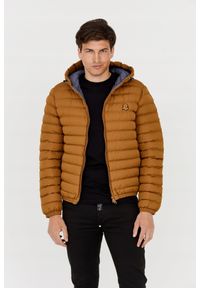 Invicta - INVICTA Brązowa męska kurtka puchowa z kapturem, Rozmiar M. Typ kołnierza: kaptur. Kolor: brązowy. Materiał: puch #5