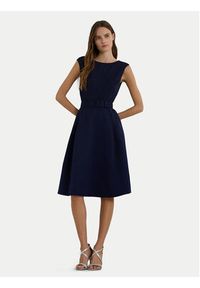 Lauren Ralph Lauren Sukienka koktajlowa 253899330001 Granatowy Slim Fit. Kolor: niebieski. Materiał: syntetyk. Styl: wizytowy