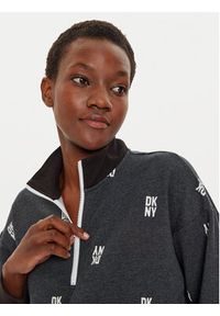 DKNY Dres YI90018 Czarny Regular Fit. Kolor: czarny. Materiał: syntetyk, bawełna
