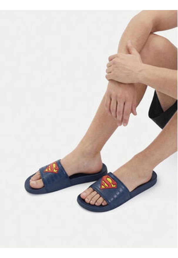 Superman Klapki CEO-SS26-231WBSUM Granatowy. Kolor: niebieski. Materiał: materiał. Wzór: motyw z bajki