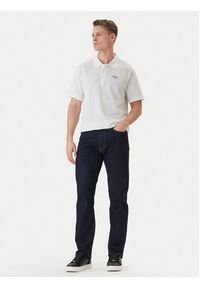 Calvin Klein Jeans Polo Easy Monologo LV04RF209G Biały Regular Fit. Typ kołnierza: polo. Kolor: biały. Materiał: bawełna #3