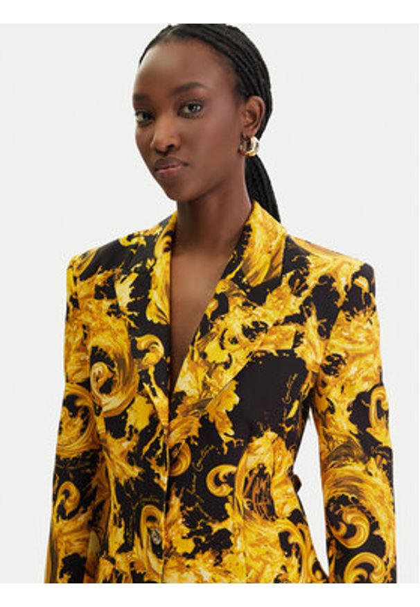 Versace Jeans Couture Marynarka 80HAQ702 NS756 Czarny Slim Fit. Kolor: czarny. Materiał: syntetyk