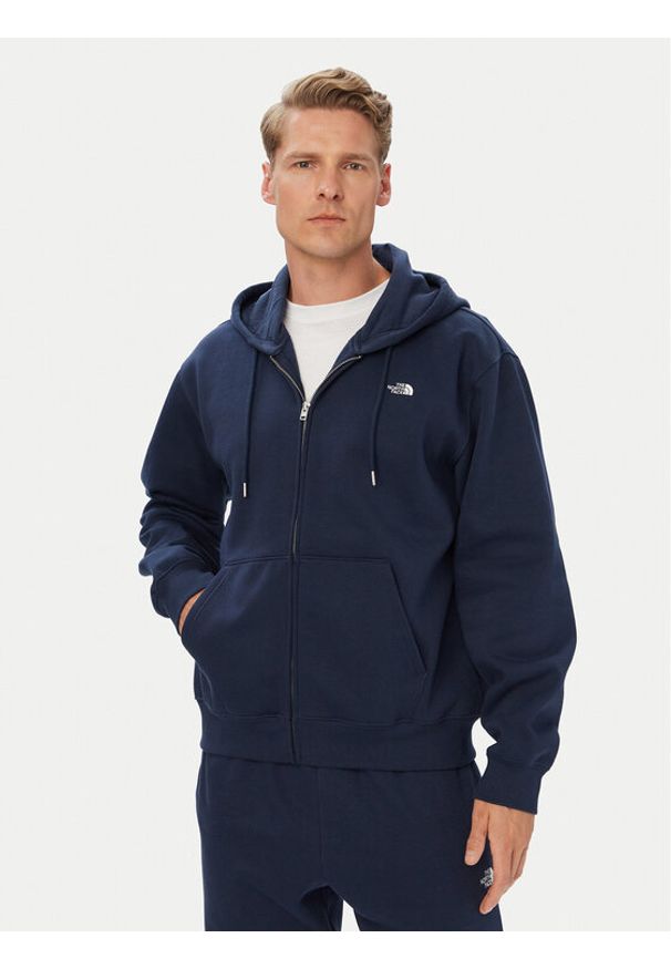 The North Face Bluza Tnf Essential Simple Dome Rlx NF0A8FDE Granatowy Relaxed Fit. Kolor: niebieski. Materiał: syntetyk