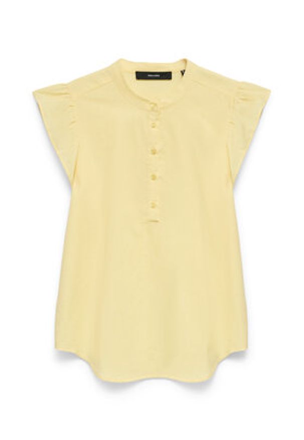 Vero Moda Bluzka Selma 10345667 Żółty jasny Regular Fit. Kolor: żółty. Materiał: bawełna