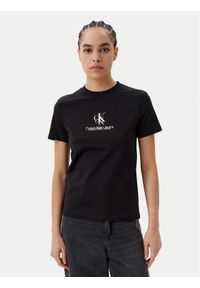 Calvin Klein Jeans T-Shirt Shadow Graphic J20J225545 Czarny Regular Fit. Kolor: czarny. Materiał: bawełna