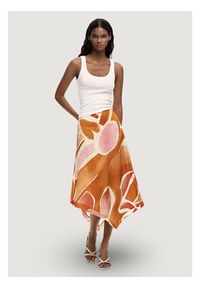 Desigual Spódnica midi 26SWFW13 Pomarańczowy Regular Fit. Kolor: pomarańczowy. Materiał: wiskoza. Długość: midi #4