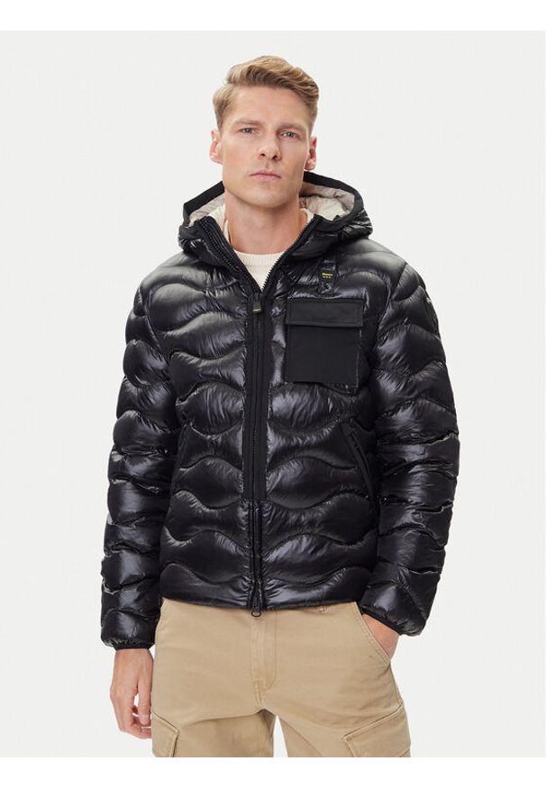 Blauer Kurtka przejściowa 25WBLUC02080 Czarny Regular Fit. Kolor: czarny. Materiał: syntetyk