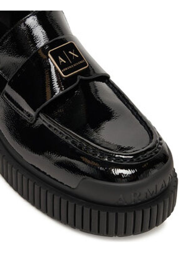 Armani Exchange Loafersy XW001672 AF17478 UC001 Czarny. Kolor: czarny. Materiał: skóra