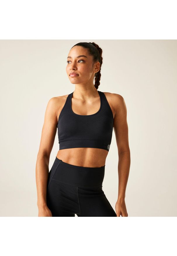 DARE 2B - Biustonosz sportowy damski Don't Sweat It III Dare 2b. Kolor: czarny. Materiał: poliamid, poliester, elastan. Sport: fitness