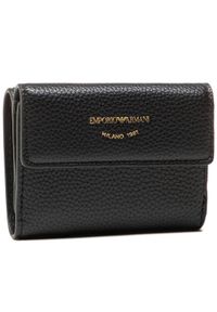 Emporio Armani Mały Portfel Damski Y3H215 YFW9B 80001 Czarny. Kolor: czarny. Materiał: skóra #1