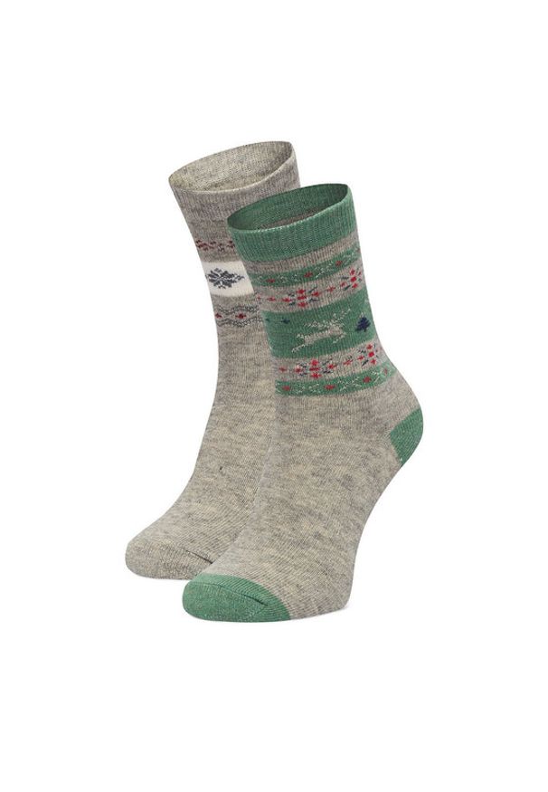 Gino Rossi - GINO ROSSI Skarpety długie CEO_BR_GR_004_W_AW25 (2 PACK) Szary. Kolor: szary. Materiał: poliester