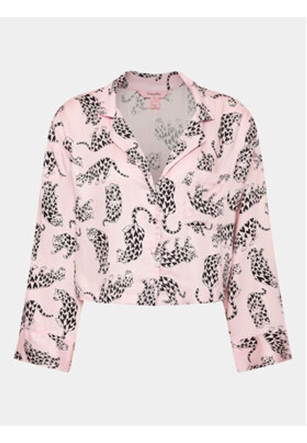 Hunkemöller Koszulka piżamowa 203159 Różowy Comfortable Fit. Kolor: różowy. Materiał: wiskoza
